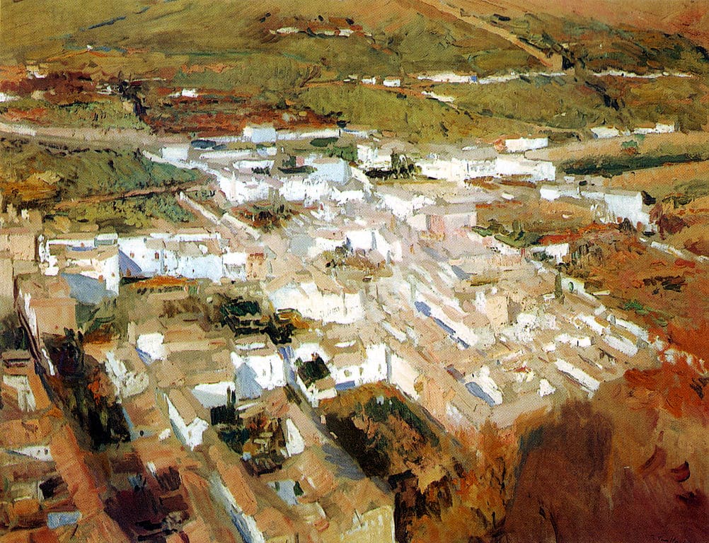 Quartier d'Albaicín, peinture de Grenade de Joaquín Sorolla