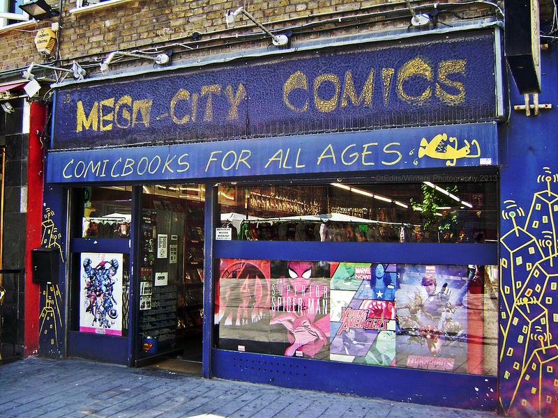 Lire la suite à propos de l’article Mega city comics, Librairie BD à Londres [Camden town]