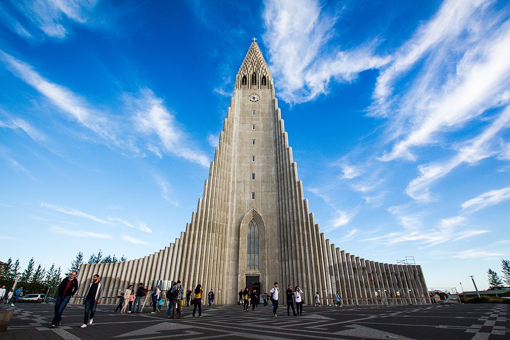 Eglise Hallgrímskirkja à Reykjavík en Islande.