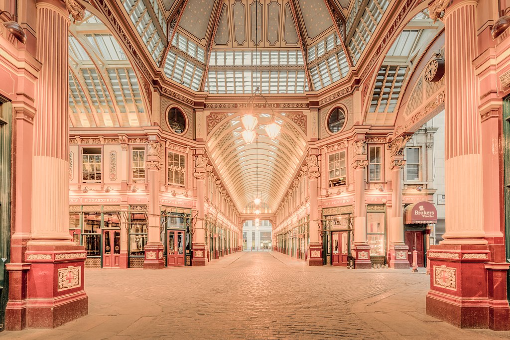 Lieux de tournage d'Harry Potter : Marché couvert de Leadenhall Market à Londres - Photo de Michael D Beckwith