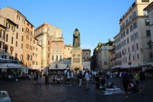 Campo dei Fiori a Rome : Marché et lieux de sortie