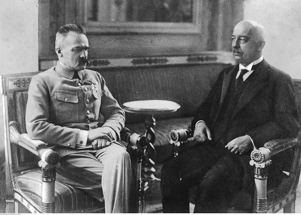 Rencontre de Józef Piłsudski avec le président Narutowicz en 1922.
