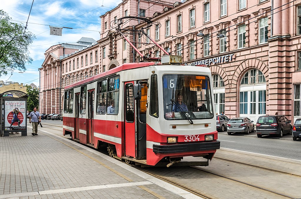 Tramway à Saint Petersbourg - Photo d'Alex Florstein Fedorov / Wiki Commons.