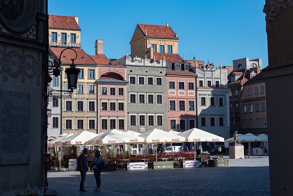 Rynek, la place du marché de la Vieille Ville de Varsovie.