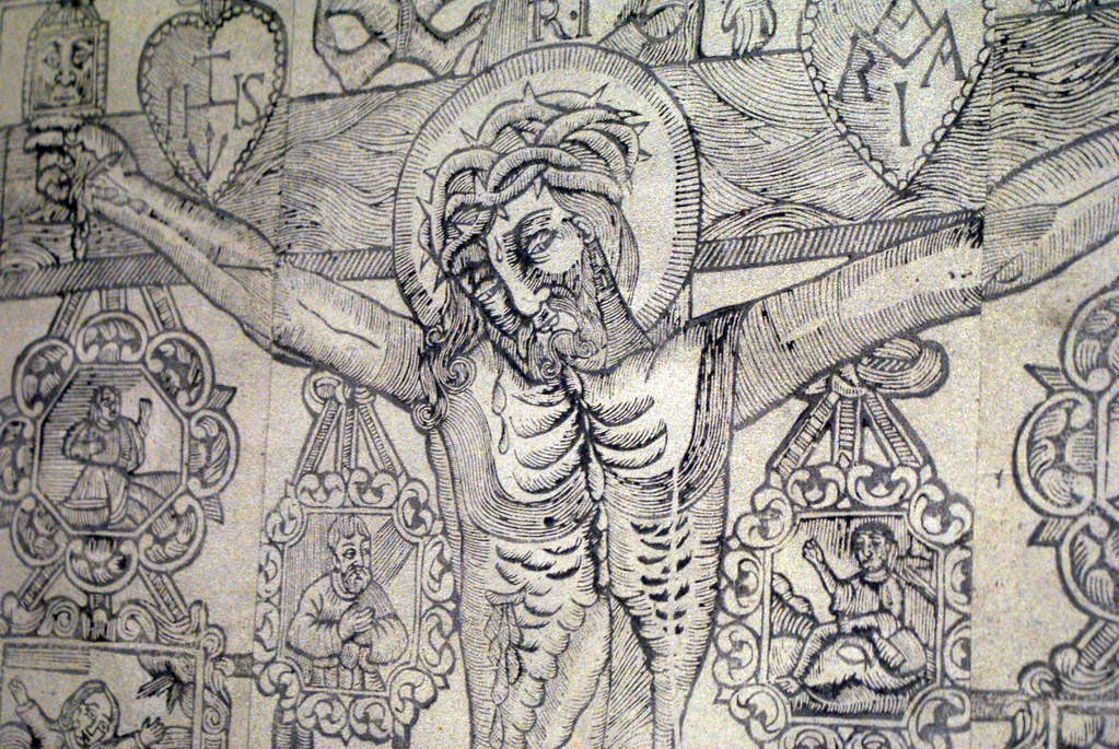 Gravure de Jesus au musée ethnographique de Cracovie.