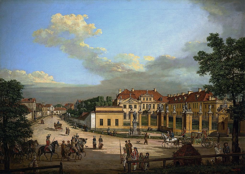 Palais Mniszech à Varsovie par Bellotto vers 1779.