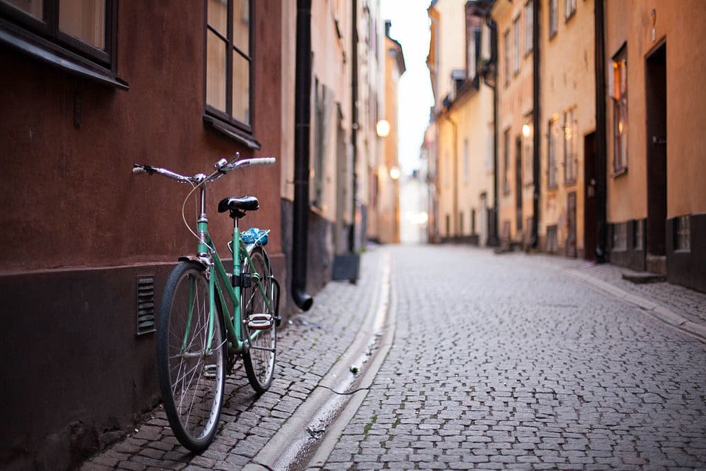 Vélo dans la vieille ville de Stockholm - Photo de Trausti Evans - Licence CCBY 2.0