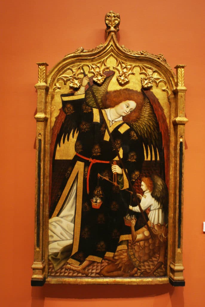 "Saint Michel Archange" (1480) de Juan Hispalense au Musée des Beaux Arts de Séville.