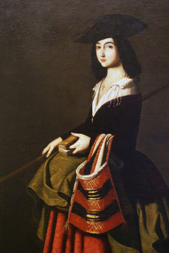 Peinture de Zurbaran "Santa Marina" (1650) au Musée des Beaux Arts de Séville.