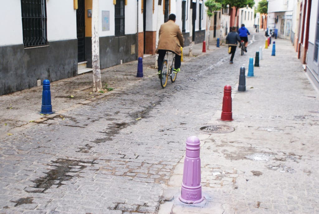 Pratique : Course poursuite à vélo dans les rues de Séville.