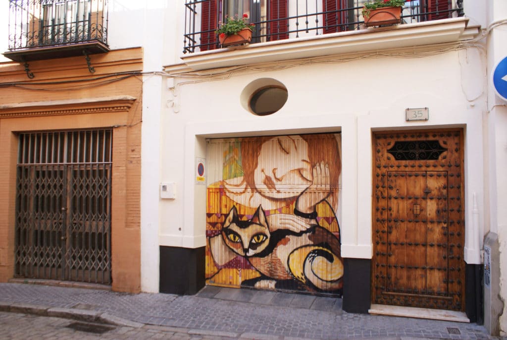 Street art dans le quartier d'Alameda à Séville.