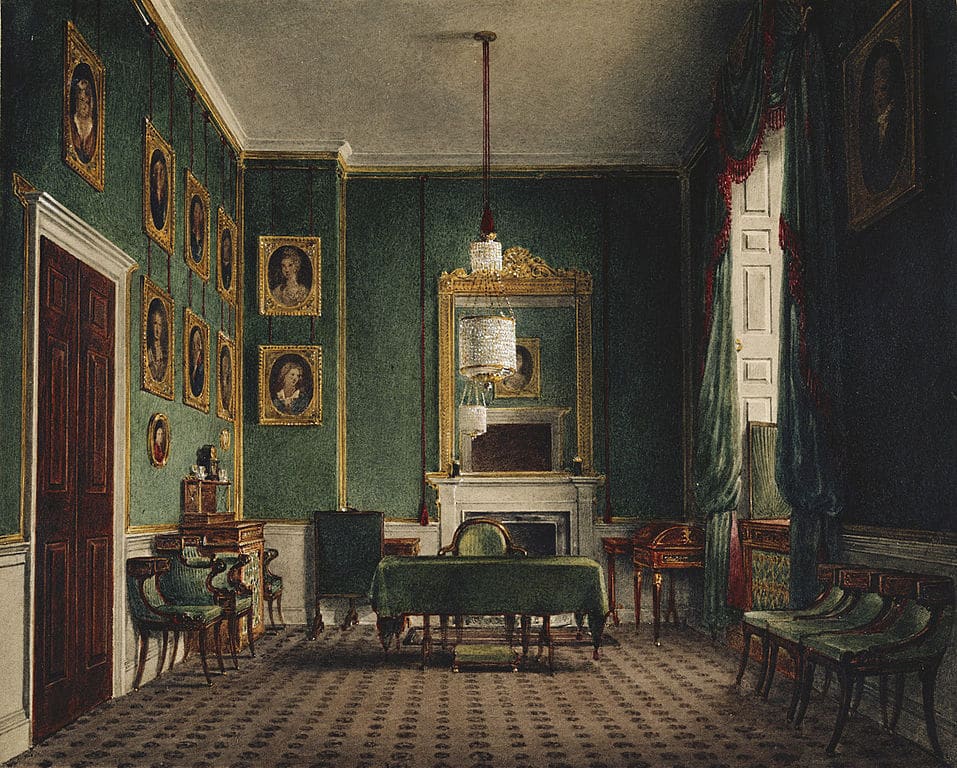 Palais de Buckingham : Green Closet de James Stephanoff (1817).