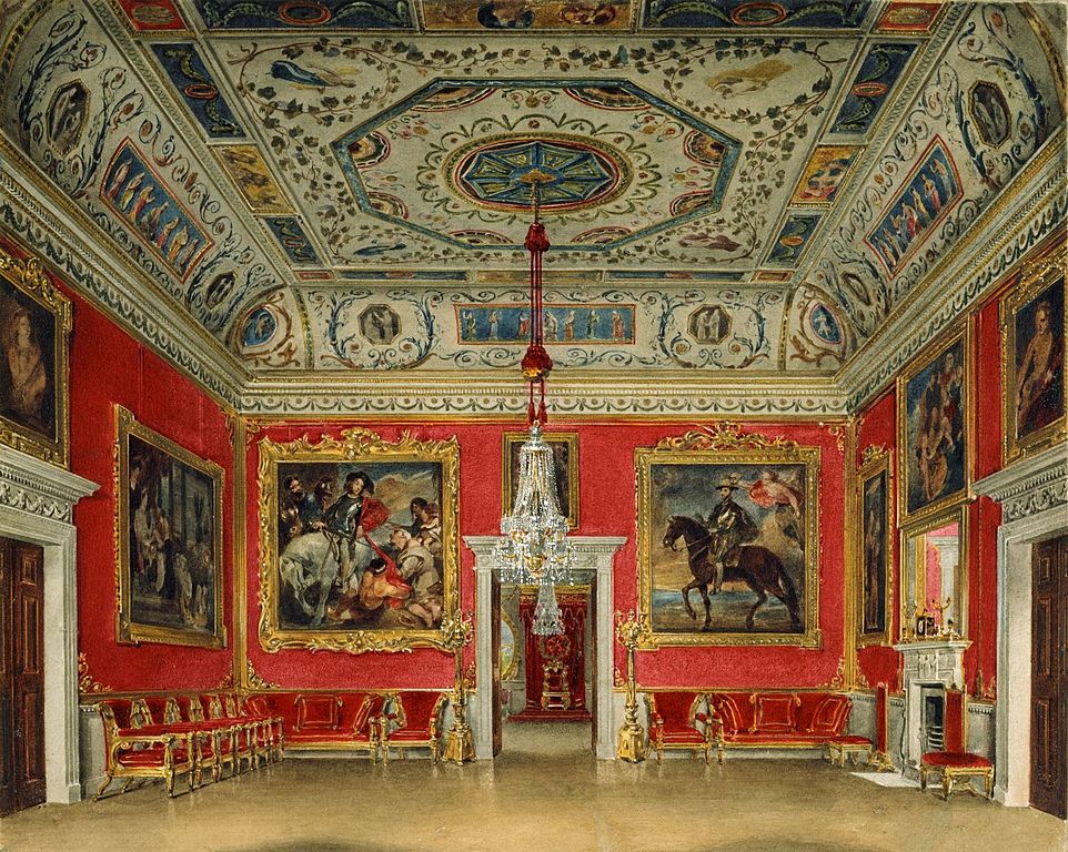 Palais de Buckingham : Drawing Room de James Stephanoff (1817).