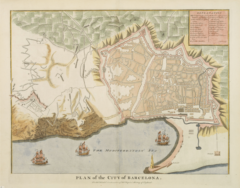 Lire la suite à propos de l’article Anciennes cartes geographiques de Barcelone et maquette actuelle