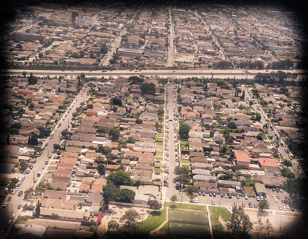 Vue aérienne de Los Angeles avant l'atterrissage à l'aéroport de LAX - Photo de Sharon Mollerus