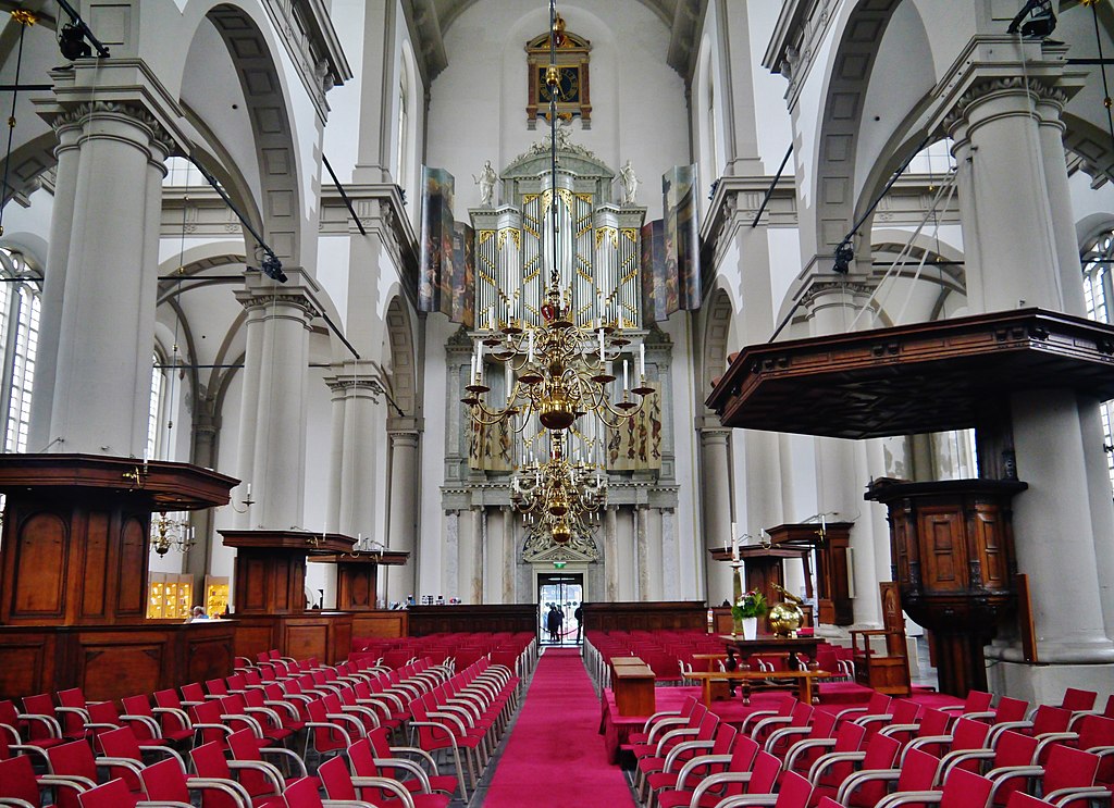 A l'intérieur de l'église de Westerkerk à Amsterdam, l'une des églises les plus importantes des Pays-Bas - Photo de Zairon