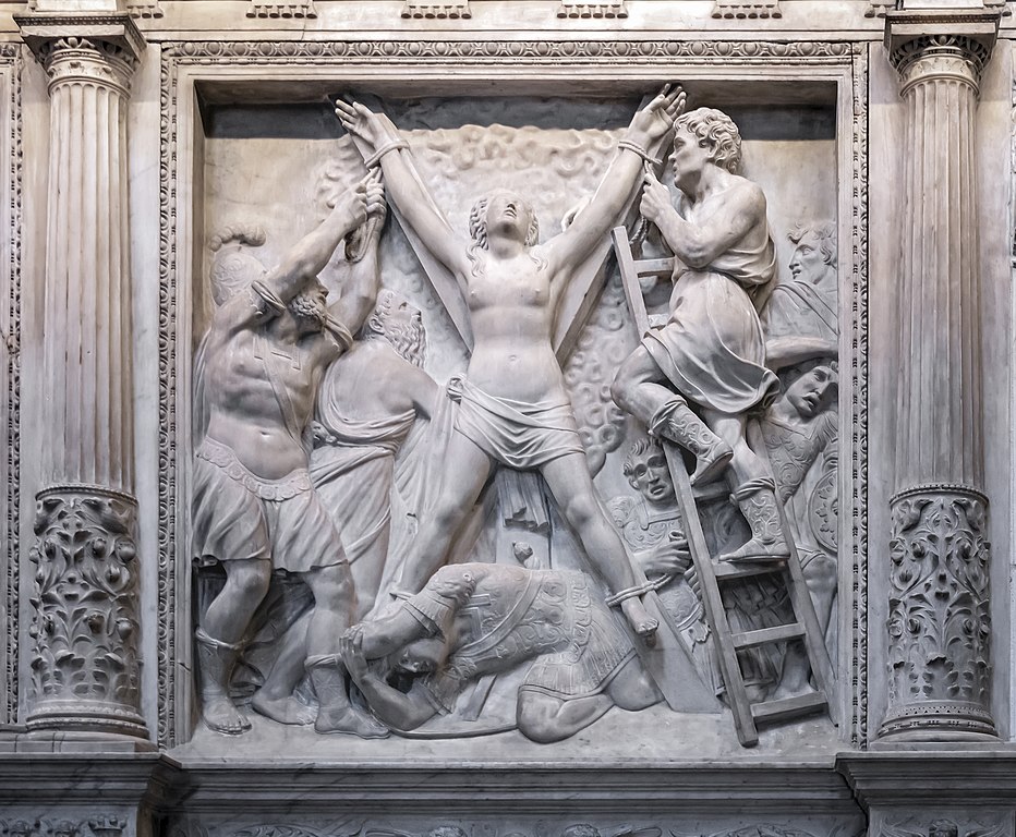 Cathédrale de Barcelone : Crucifixion de St.Eulalie par Pedro Villar.