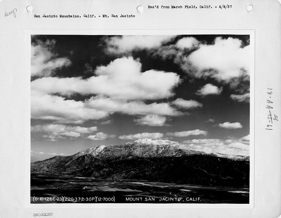 Montagne de San Jacinto en Californie. 