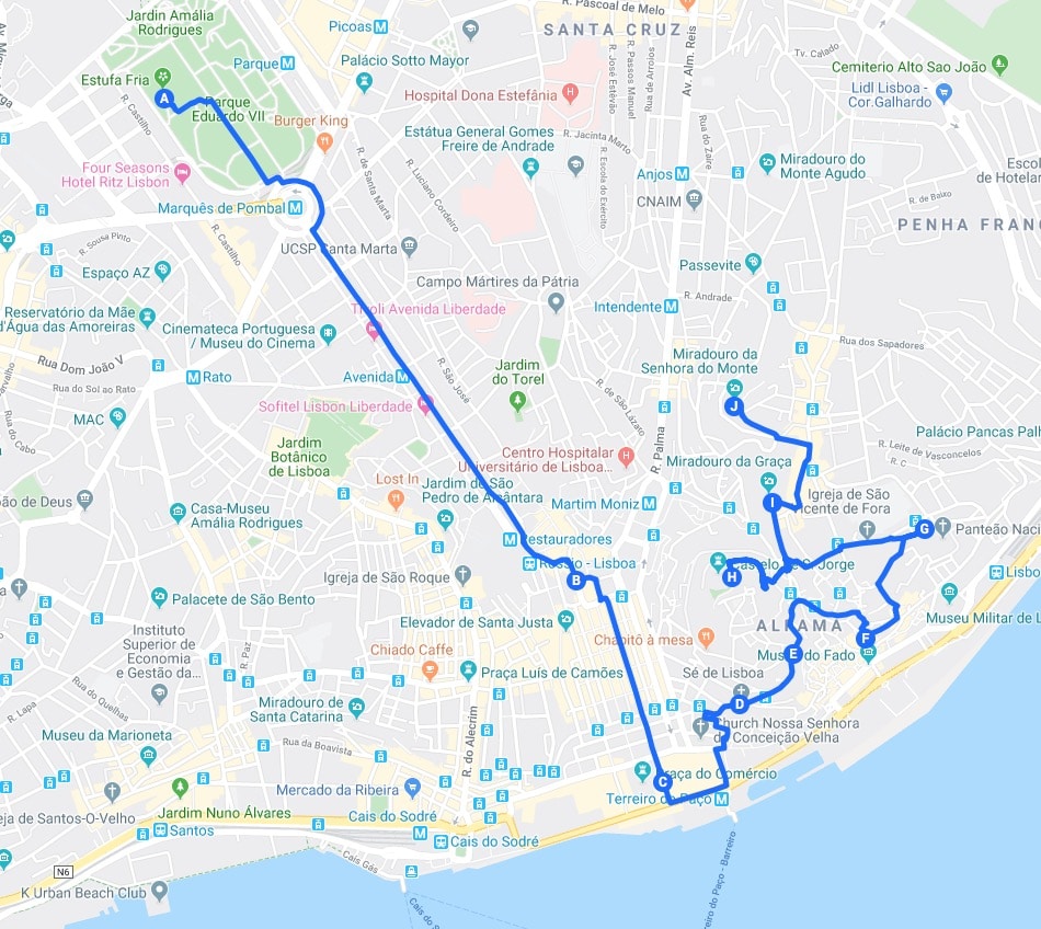 Jour 1 à Lisbonne : Itinéraires dans Baixa et Alfama