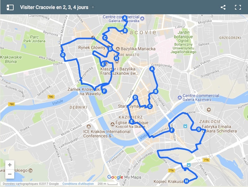 Itinéraires pour un week-end à Cracovie Itinéraire pour visiter Cracovie en 2,3 jours
