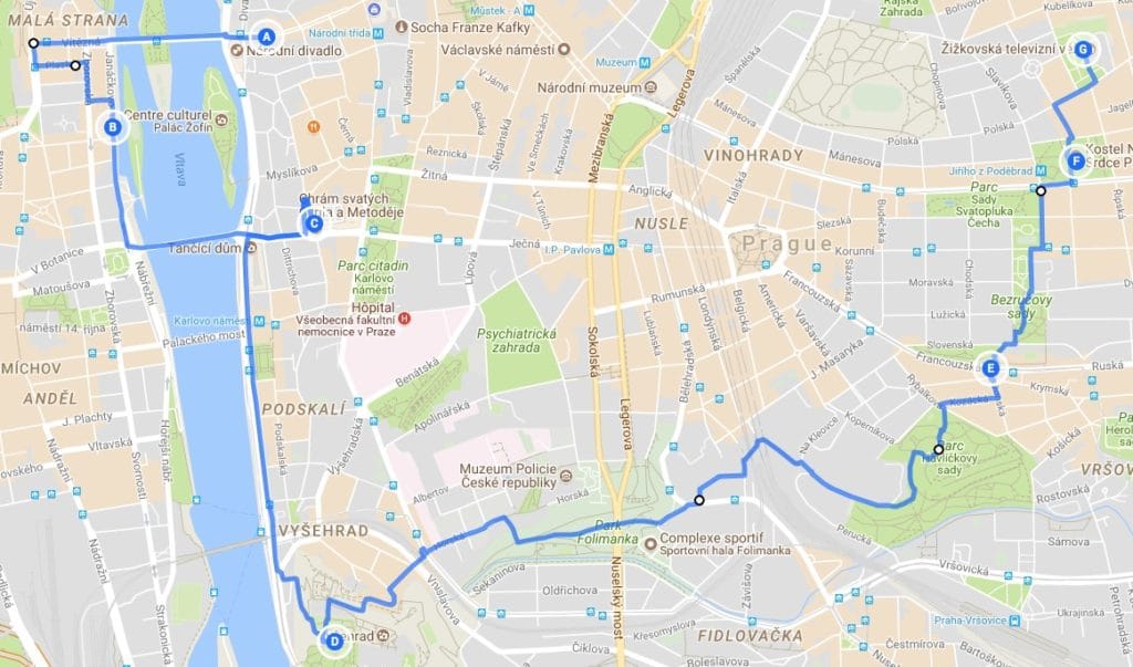 > Itinéraire pour un week-end à Prague : Jour 3, Nove Mesto > Vysehrad > Vynohrady > Zizkov. > Itinéraire pour un week-end à Prague : Jour 3, Nove Mesto > Vysehrad > Vynohrady > Zizkov.