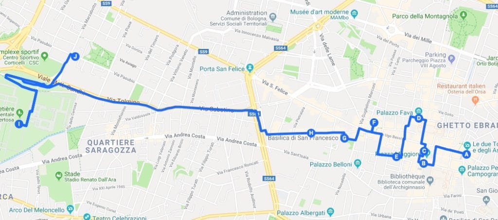 > Jour 1 : Proposition d'itinéraires pour découvrir Bologne. > Jour 1 : Proposition d'itinéraires pour découvrir Bologne.