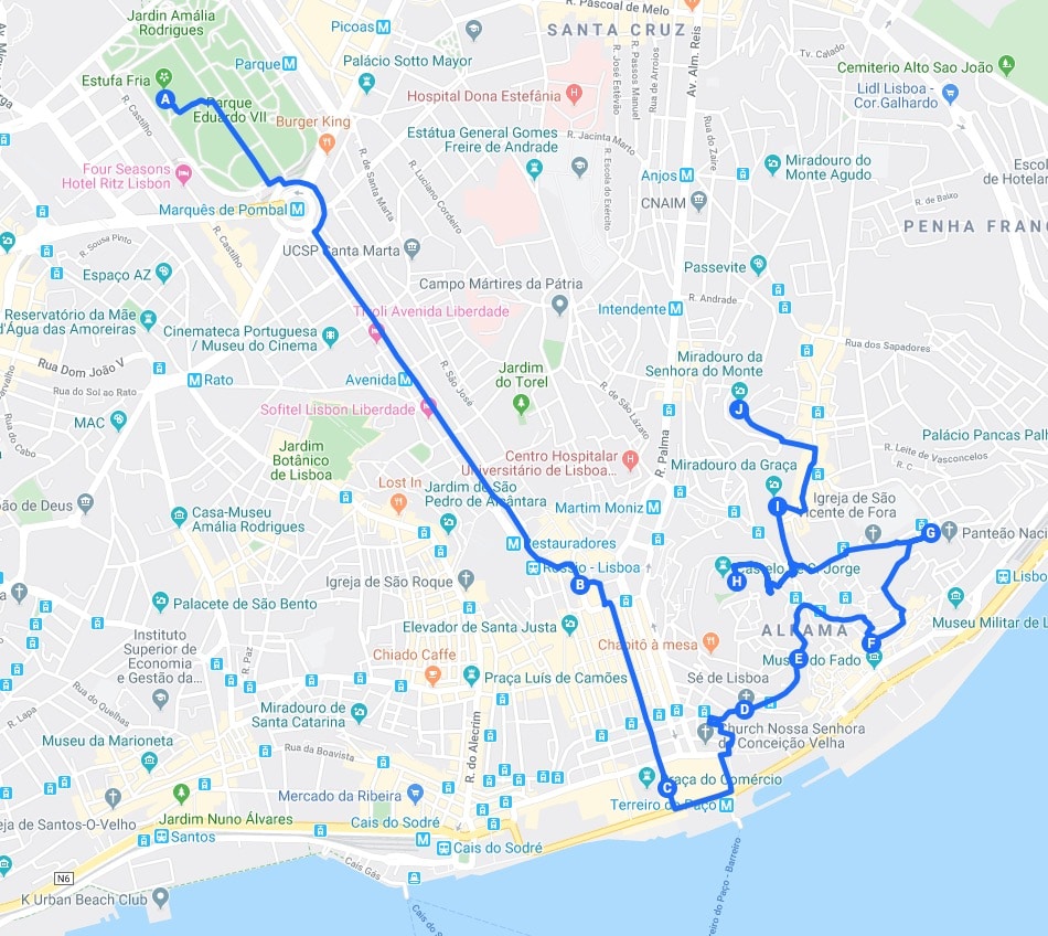 Jour 1 à Lisbonne : Itinéraires dans Baixa et Alfama