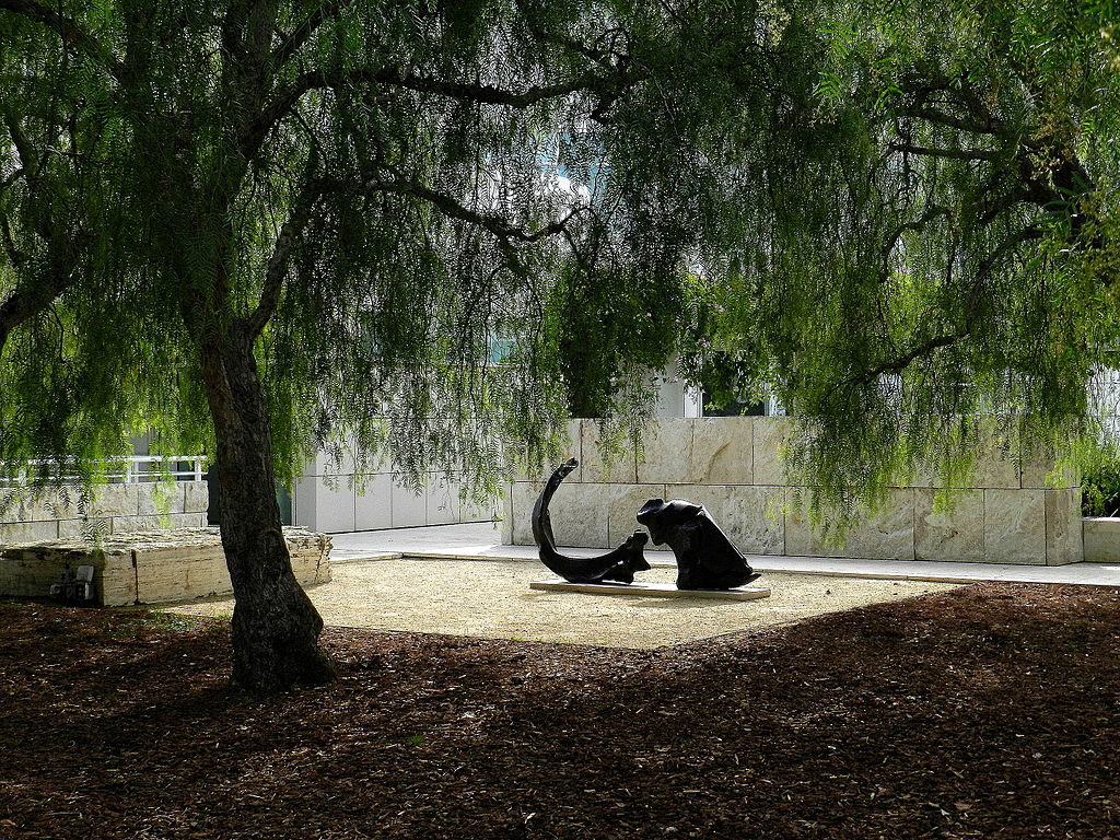 Jardin et sculptures du musée d'art Getty Center de Los Angeles - Photo de Guerinf