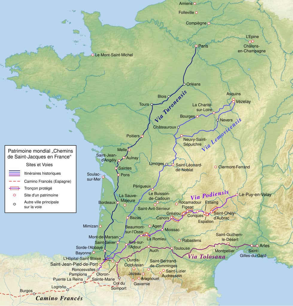 Chemins vers Saint Jacques de Compostelle - Image de Hk kng - Licence ccbysa 3.0