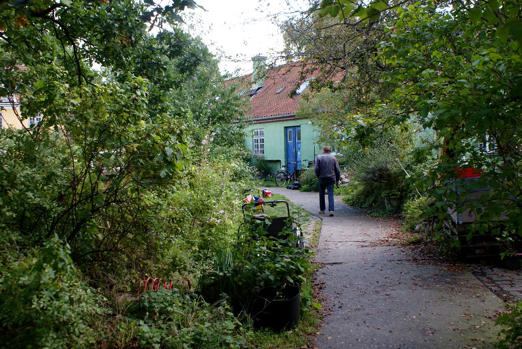 Ancienne caserne dans le quartier de Christiania à Copenhague.