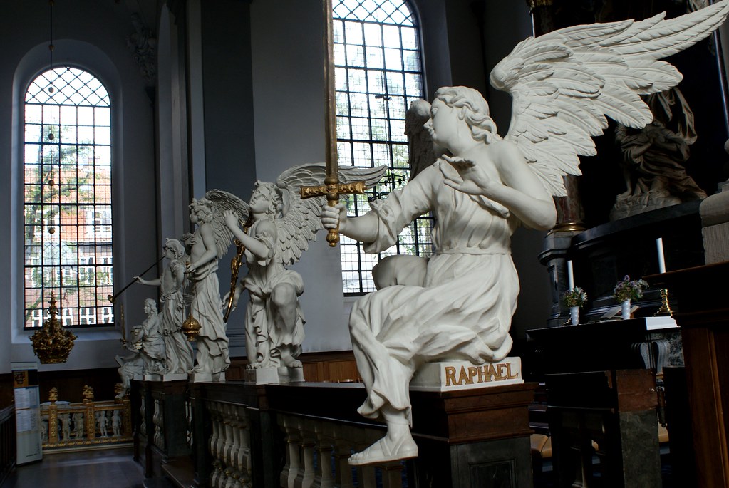 Autel baroque de l'église Notre Sauveur à Copenhague.