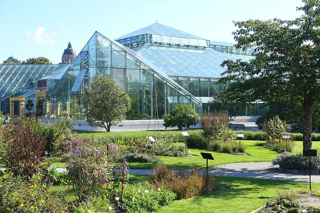 Conservatoire Edvard Anderson dans le jardin botanique Bergianska de Stockholm. Photo Daderot. 