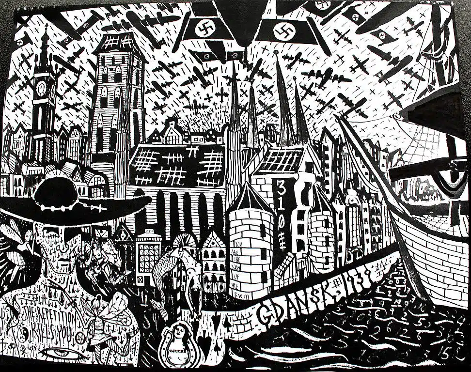Gdansk 1939, illustration par Ojuchz - Licence ccbysa 4.0