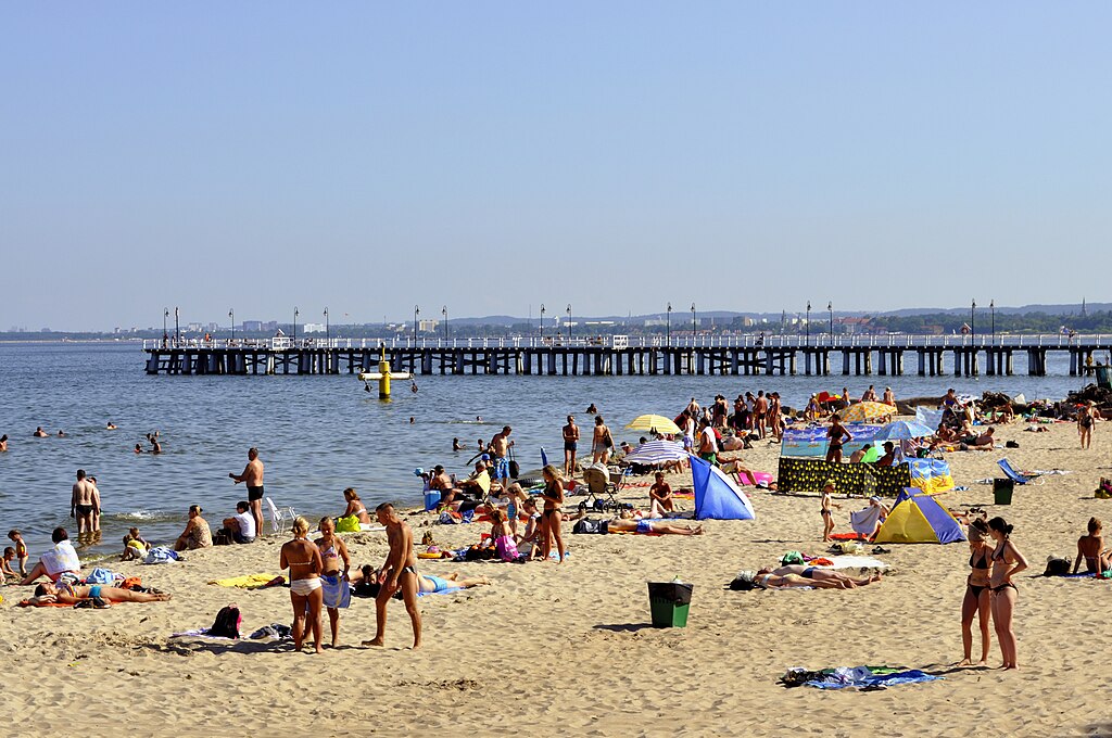 Plage d'Orlowo à Gdynia - Photo de DerHexer - Licence ccbysa 3.0, 2.5, 2.0, 1.0
