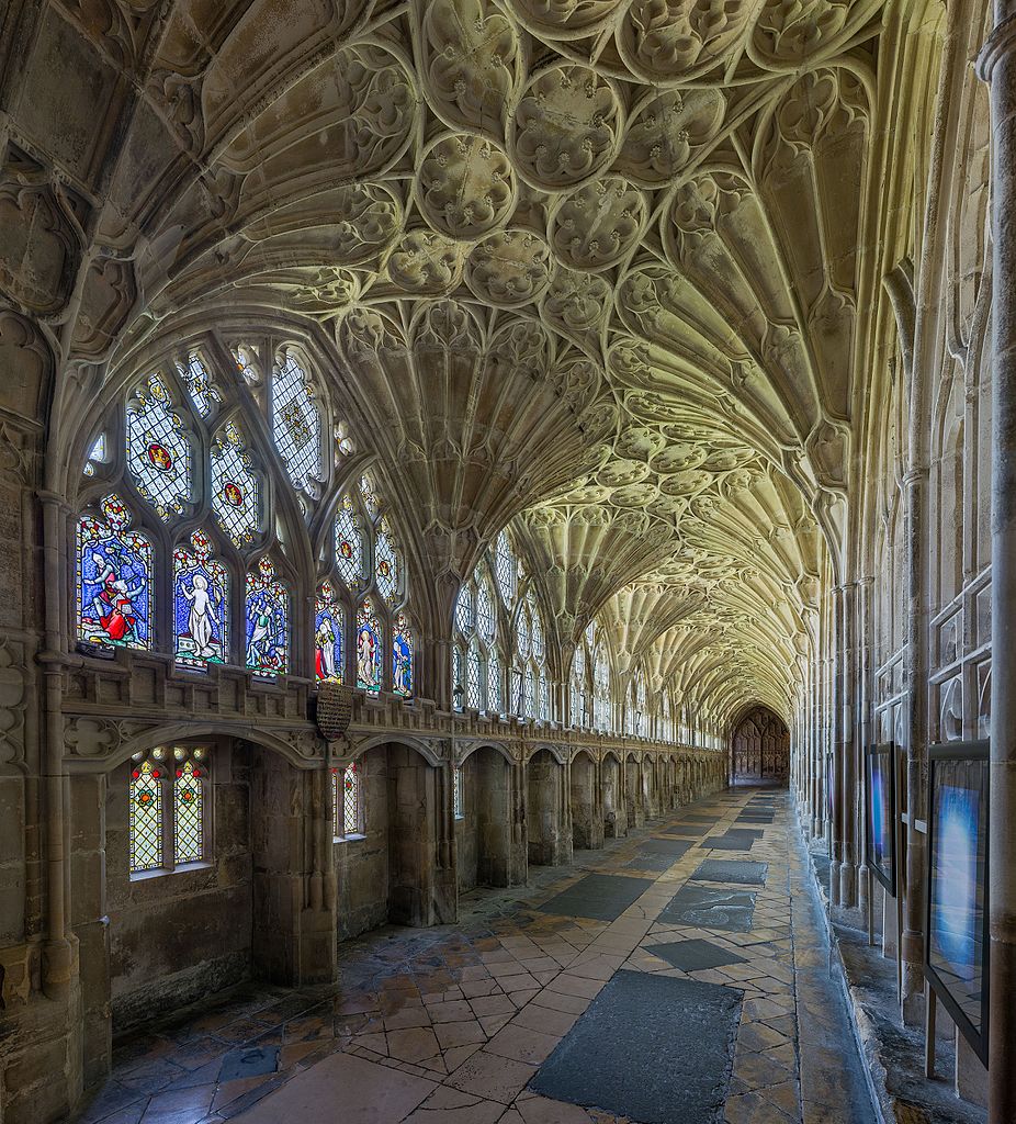 Lieux de tournage d'Harry Potter : Cloître de la cathédrale de Gloucester en Angleterre près du Pays de Galles - Photo de Diliff