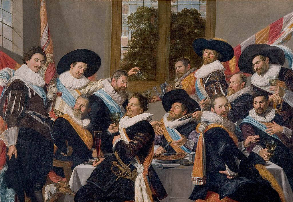 Peinture de miliciens par Franz Hals au musée dédié au peintre.