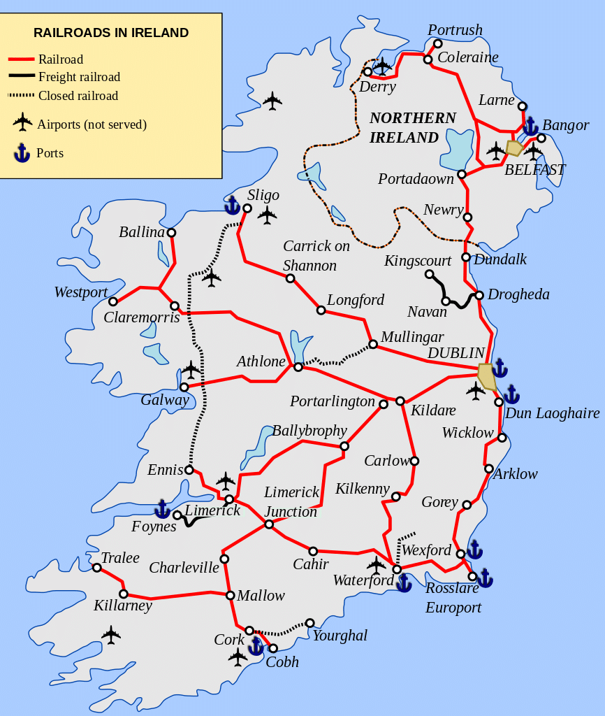 voyage train irlande