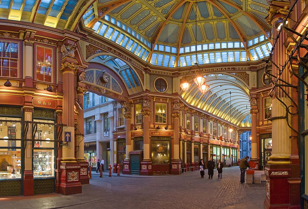 Lieux de tournage d'Harry Potter : Marché couvert de Leadenhall Market à Londres - Photo de Dillif