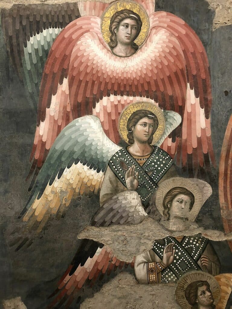 Fresque du Jugement dernier par Cavallini dans l'église de Santa Cecilia in Trastevere à Rome.