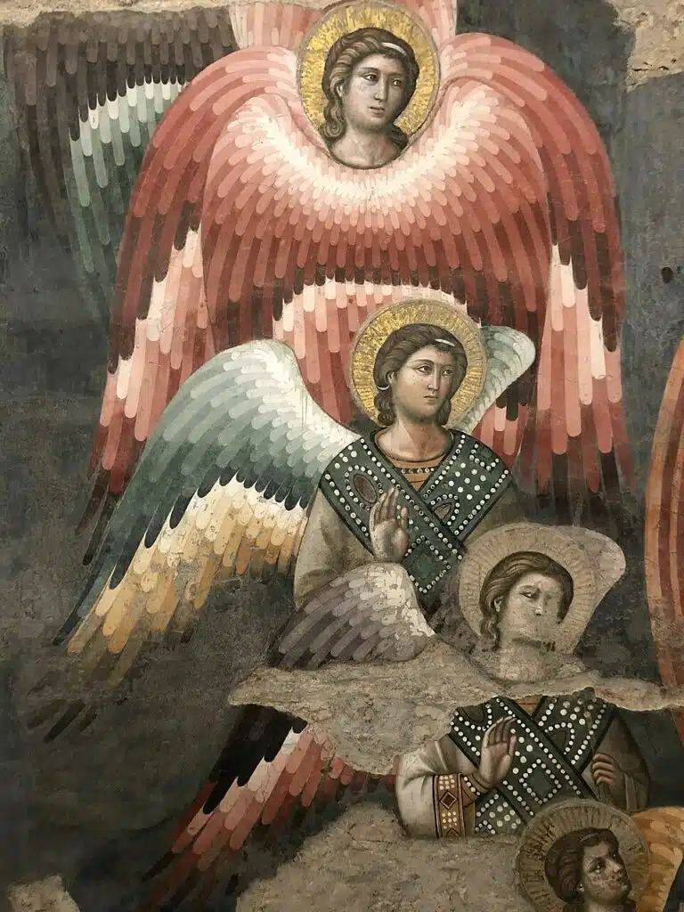 Fresque du Jugement dernier par Cavallini dans l'église de Santa Cecilia in Trastevere à Rome.