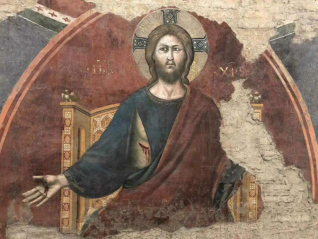 Fresque du Jugement dernier par Cavallini dans l'église de Santa Cecilia in Trastevere à Rome.