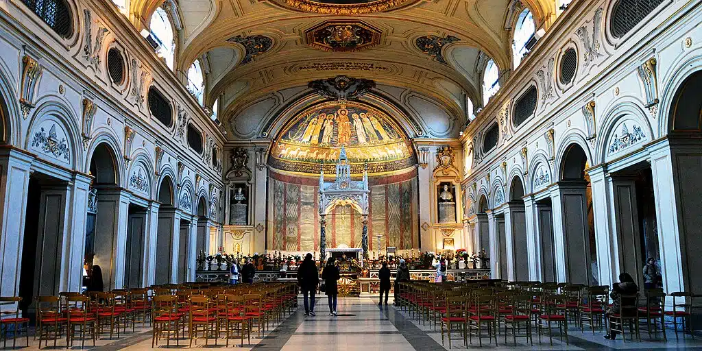 Dans la basilique de Santa Cecilia in Trastevere à Rome. - Photo de Rita Batacchi - Licence ccbysa 4.0