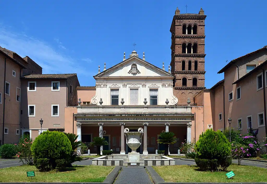 Façade de la basilique Santa Cecilia in Trastevere - Photo de Rita Batacchi - Licence ccbysa 4.0
