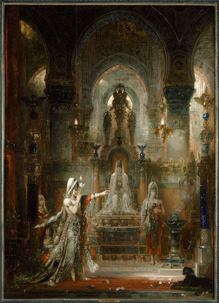 Toile de Gustave Moreau "Salomé dansant devant Hérode" (1876) au musée d'art Hammer de Los Angeles. 