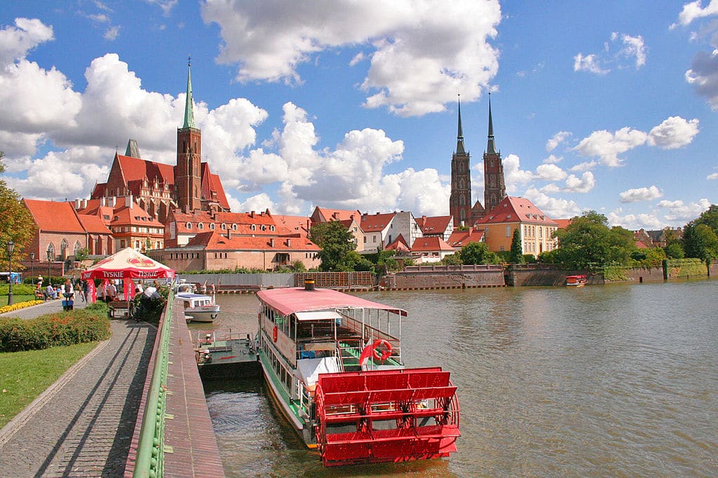 Quand venir à Wroclaw en Pologne ? Climat et météo à 7 jours. Photo de l'île d'Ostrow Tumski de Edward Dudek.