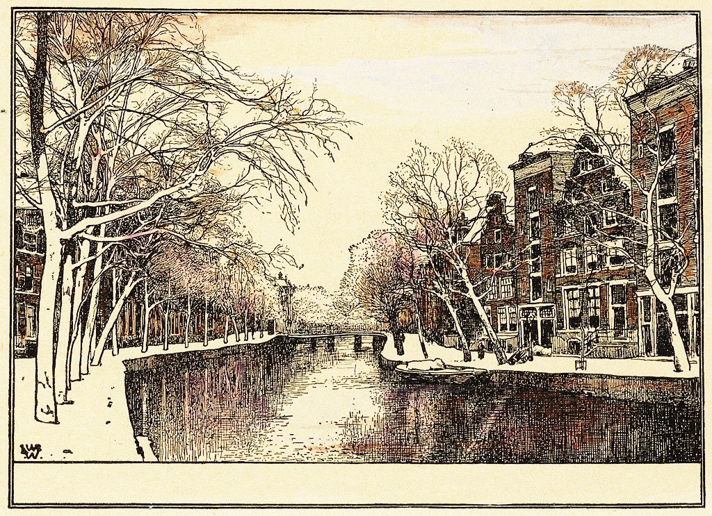 > Canal Herengracht à Amsterdam en 1900 vu par Willem Wenckebach > Canal Herengracht à Amsterdam en 1900 vu par Willem Wenckebach