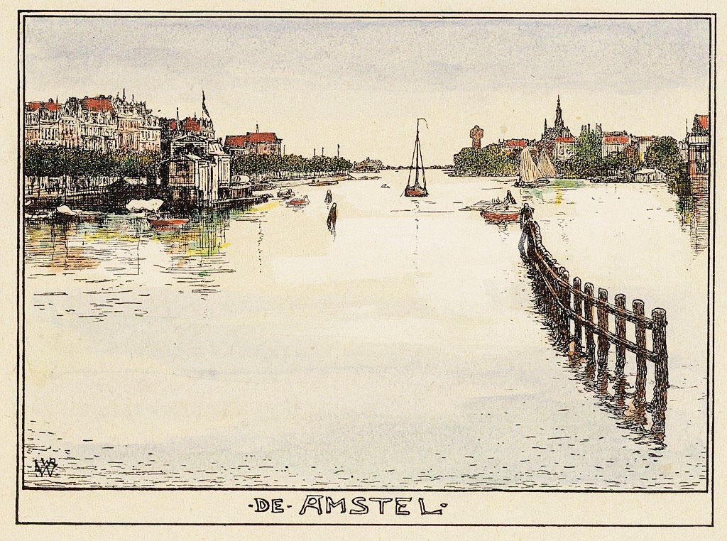 > Fleuve Amstel à Amsterdam en 1900 vu par Willem Wenckebach > Fleuve Amstel à Amsterdam en 1900 vu par Willem Wenckebach