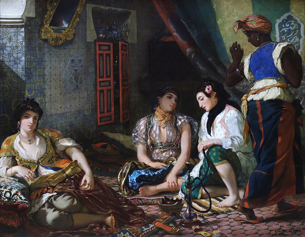 "Femmes d'Alger dans leur appartement" par Delacroix.
