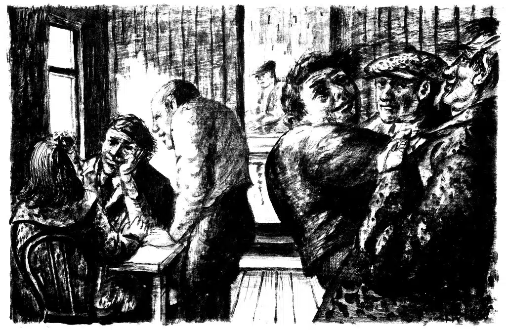 Dans un café brun à Amsterdam.