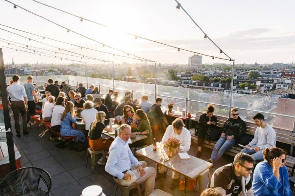 Rooftop de l'hotel Volkshotel Amsterdam.
